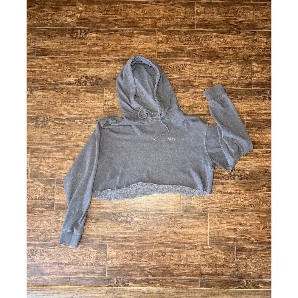Vans Cropped Raw-Hem Hoodie - M